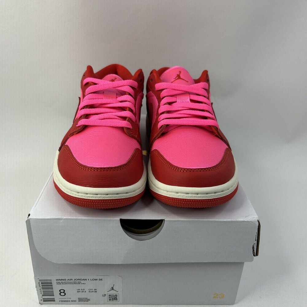 Nike Shoes Air Jordan 1 Low SE WMNS “Pink Blast/Valentine’s Day” 2024 - Picture 2 of 5